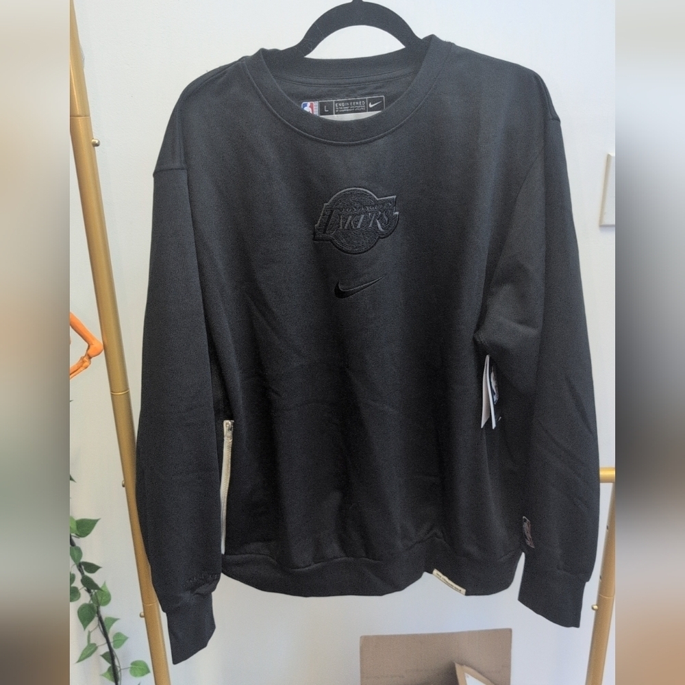 Nike Black Los Angeles Lakers Crewneck Sweatshirt Size Large NWT